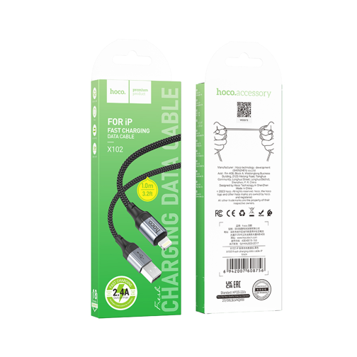 Кабель USB Hoco X102 Lightning 2.4A превью 2