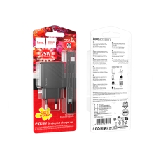 Купить Сетевое Зарядное Устройство Hoco CS24A 1USB-C PD/QC 25W+Type-C to Type-C Купить Сетевое Зарядное Устройство Hoco CS24A 1USB-C PD/QC 25W+Type-C to Type-C