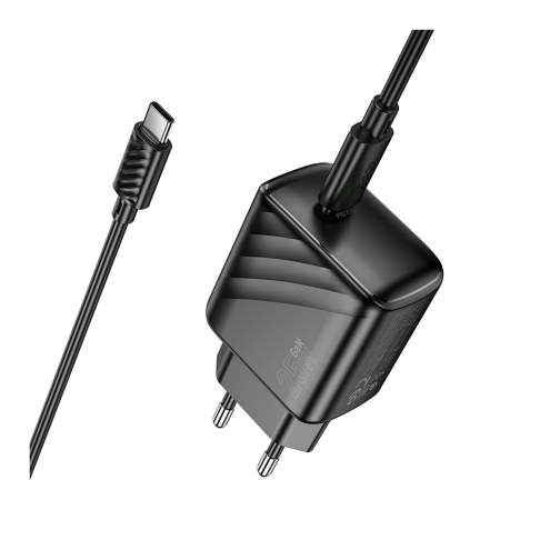 Мережевий Зарядний Пристрій Hoco CS24A 1USB-C PD/QC 25W+Type-C to Type-C превью 3