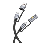 Купить USB Hoco U138 USB/USB-C to USB-C/Cigarette Lighter 1.2m, 3