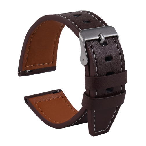 Ремінець Универс 20mm Leather strap with straight tip для Samsung/Amazfit/Huawei превью 5