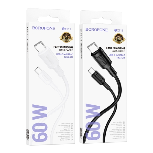 Купити Кабель USB Borofone BX111 Type-C to Type-C 60W, 2