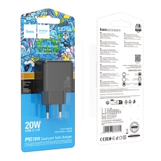Купить Сетевое Зарядное Устройство Hoco CS16A 1USB-C/1IP PD/QC 20W Купить Сетевое Зарядное Устройство Hoco CS16A 1USB-C/1IP PD/QC 20W
