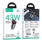 Купити Автомобільний Зарядний Пристрій Hoco NZ16A 1USB-C/1USB QC/PD43W, 2