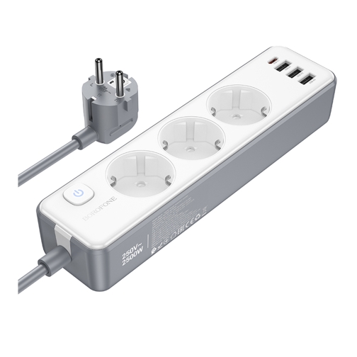 Купить Сетевой Удлинитель Borofone BAC9 (PD20W/1C3A)(EU)(L=3M)