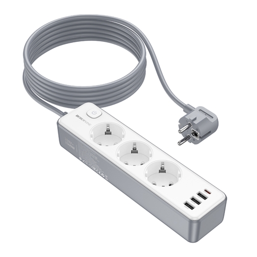 Купить Сетевой Удлинитель Borofone BAC9 (PD20W/1C3A)(EU)(L=3M), 4