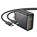 Купити Мережевий Зарядний Пристрій Hoco CS26A 2USB-C/1USB PD/QC 45W+Type-C to Type-C, 4