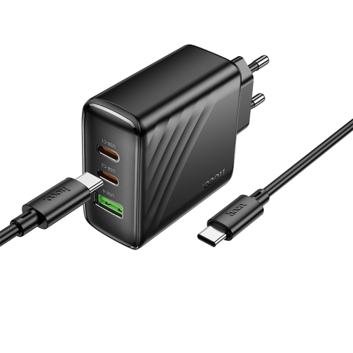 Купити Мережевий Зарядний Пристрій Hoco CS26A 2USB-C/1USB PD/QC 45W+Type-C to Type-C, 5