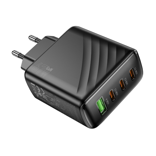 Мережевий Зарядний Пристрій Hoco CS27A 3USB-C/1USB PD/QC 67W превью 5