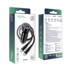 Купить Авто Зарядное Устройство Ridea RCC-30114 QPow 1USB/1USB-C PD/QC 30W+Type-C to Type-C Купить Авто Зарядное Устройство Ridea RCC-30114 QPow 1USB/1USB-C PD/QC 30W+Type-C to Type-C