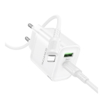 Купить Сетевое Зарядное Устройство Borofone BA83A 1USB-C/1USB PD/QC 20W+Type-C to Lightning, 4