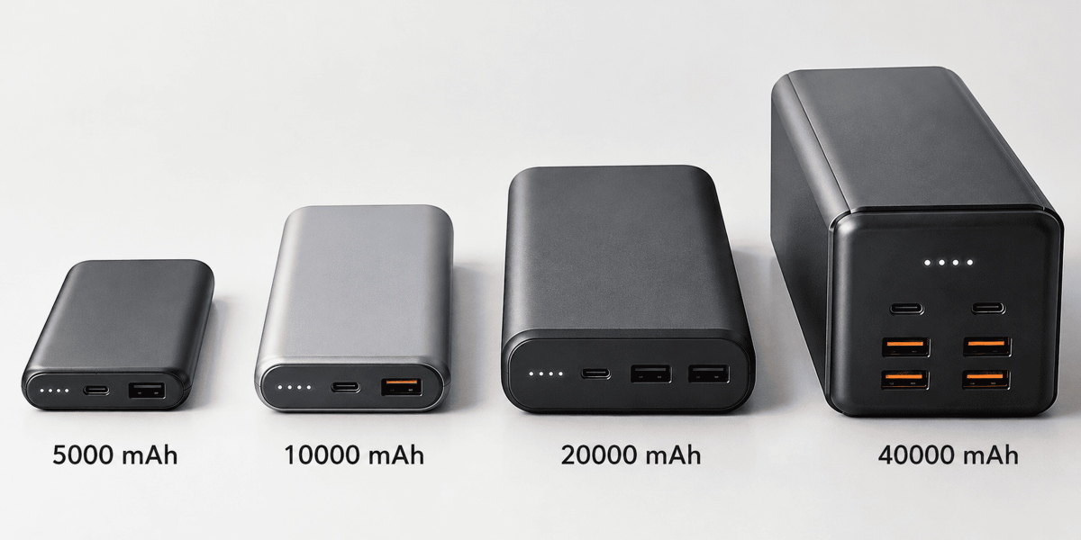 Порівняння повербанків різної ємності – від 5000 до 40000 mAh